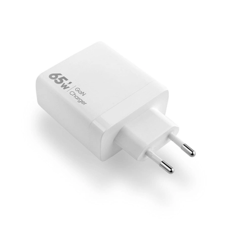 Ładowarka sieciowa 2xUSB-C PD 65W GaN +1xUSB QC3.0 kabel Typ C - Typ C Vidvie PLE262 biała